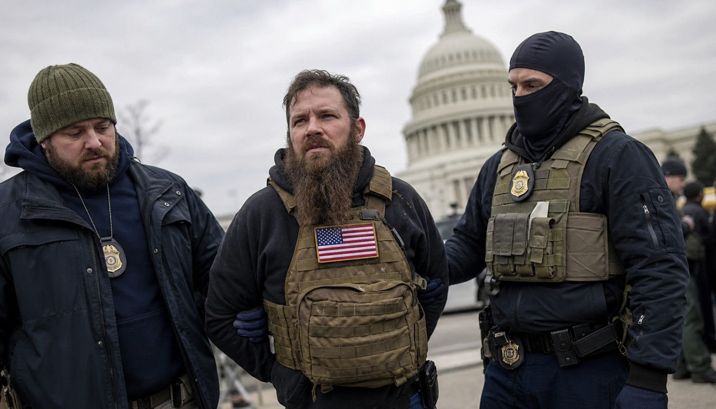 Member of an extremist group currently in hot water with federal authorities because of the capital riot